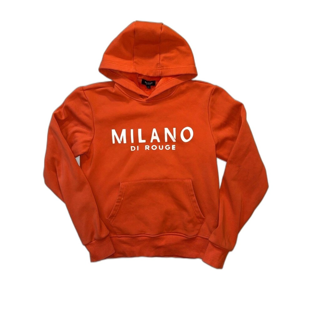 Milano Di Rouge Hoodie Unisex XS Kids XL Orange Signature Streetwear Pullover